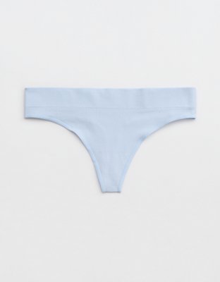 aerie ribbed seamless heather thong underwear - 5444-7231-417 - μπλε -  Γυναικεία Στρίνγκ και Μπραζίλ - Shopistas