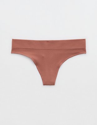 SMOOTHEZ Microfiber Mesh Thong Underwear