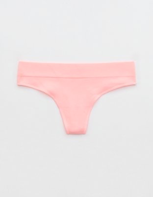 Pink Seamless Thong Panty