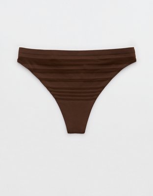 Aerie Seamless Cutout Thong, Strand