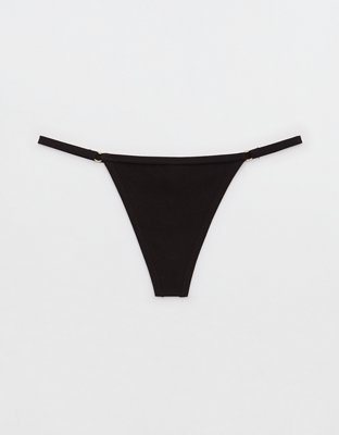 Culotte tanga taille haute sans coutures - Noir