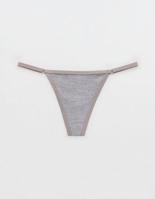 Aerie Superchill Cotton Elastic Thong Underwear