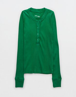 Aerie Road Trip Long Sleeve Henley T-Shirt