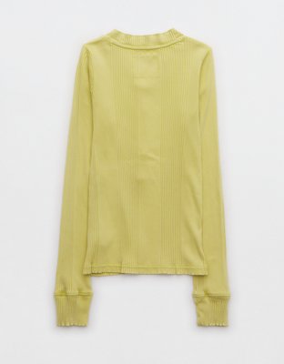 Женские футболки Aerie Road Trip Long Sleeve Henley T-Shirt — фото 5