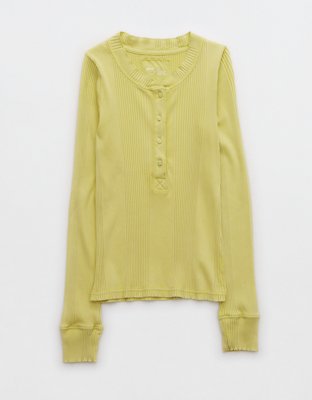 Aerie Road Trip Long Sleeve Henley T-Shirt