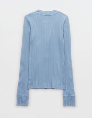 Aerie Road Trip Long Sleeve Henley T-Shirt