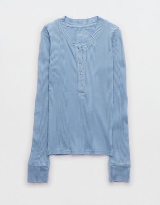 Aerie Road Trip Long Sleeve Henley T-Shirt