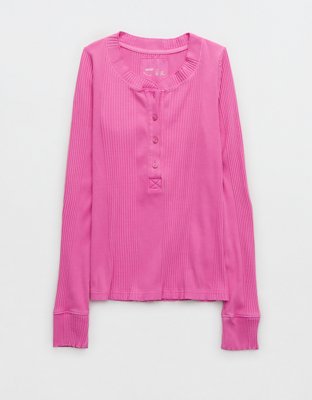Aerie Road Trip Long Sleeve Henley T-Shirt