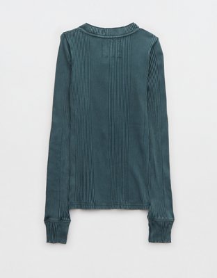 Aerie Road Trip Long Sleeve Henley T-Shirt