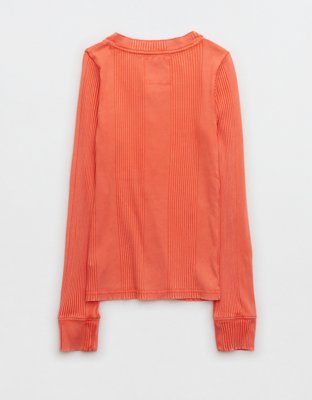 Aerie Road Trip Long Sleeve Henley T-Shirt