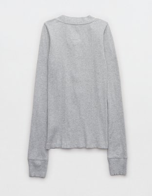 Aerie Road Trip Long Sleeve Henley T-Shirt