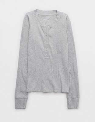 Aerie Road Trip Long Sleeve Henley T-Shirt