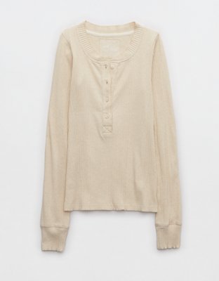 Aerie Road Trip Long Sleeve Henley T-Shirt