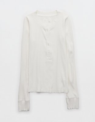 Aerie RoadTrip T-shirt con cuello henley