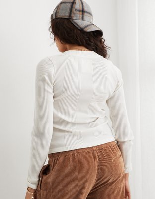 Aerie Road Trip Long Sleeve Henley T-Shirt