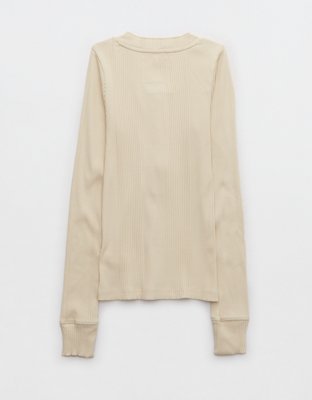 Aerie Road Trip Long Sleeve Henley T-Shirt