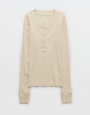 Aerie Road Trip Long Sleeve Henley T-Shirt