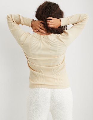 Aerie Road Trip Long Sleeve Henley T-Shirt
