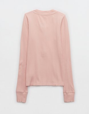 Aerie Road Trip Long Sleeve Henley T-Shirt