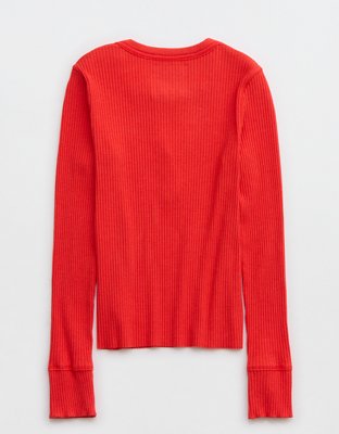 Aerie Fireside Long Sleeve Henley T-Shirt