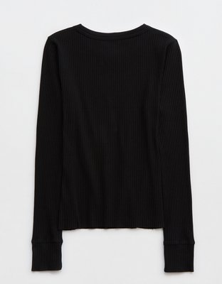 Aerie Fireside Long Sleeve Crewneck T-Shirt