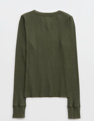 Aerie Fireside Long Sleeve Crewneck T-Shirt