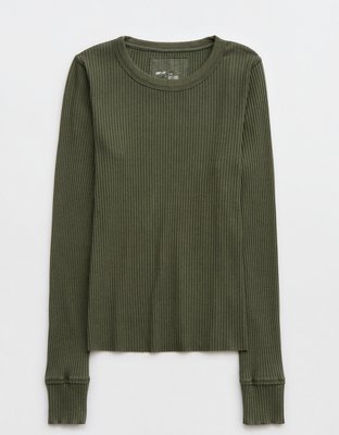 Aerie Fireside Long Sleeve Crewneck T-Shirt