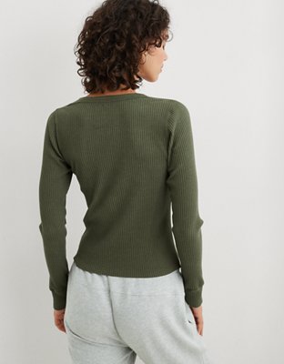 Aerie Fireside Long Sleeve Crewneck T-Shirt