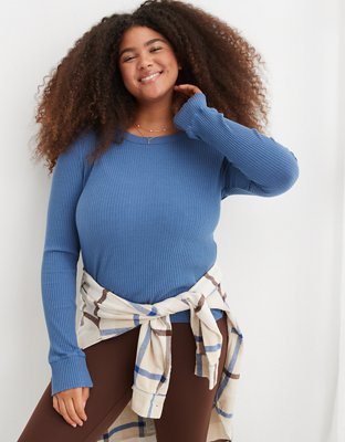 Aerie Fireside Long Sleeve Crewneck T-Shirt