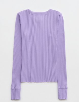 Aerie Fireside Long Sleeve Crewneck T-Shirt