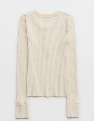 Aerie Fireside Long Sleeve Henley T-Shirt