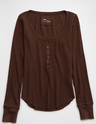 Aerie Essential Henley Layering T-Shirt