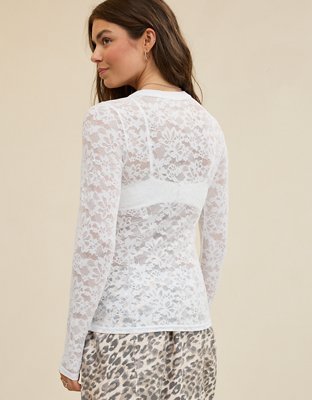 Aerie Essential Lace Layering T-Shirt