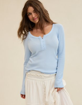 Aerie Essential Henley Layering T-Shirt
