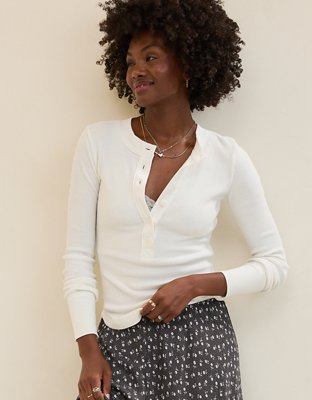 Aerie Henley Essential Layering T-Shirt