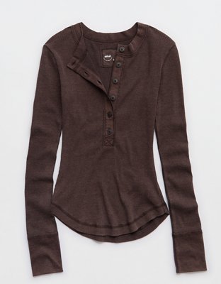 Aerie Essential Henley Layering T-Shirt