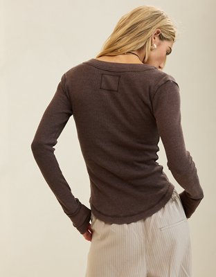 Aerie Henley Essential Layering T-Shirt - Main Image