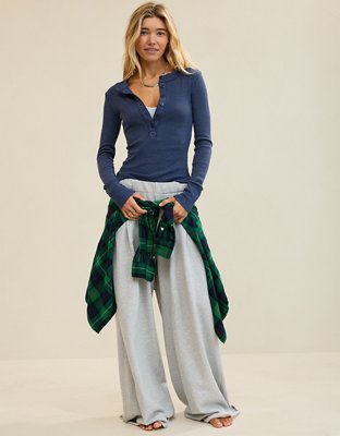 Aerie Henley Essential Layering T-Shirt