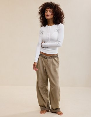 Aerie Essential Henley Layering T-Shirt