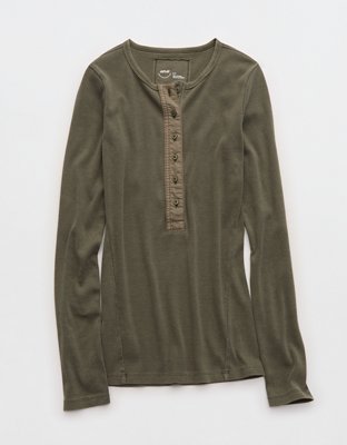 Aerie Essential Henley Layering T-Shirt