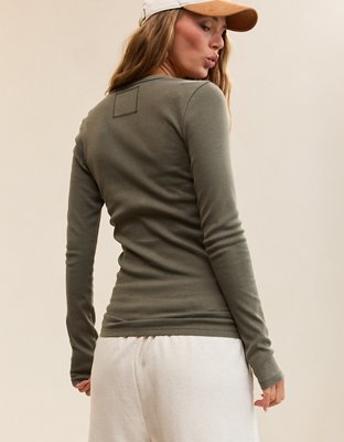 Aerie Essential Henley Layering T-Shirt