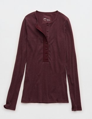 Aerie Essential Henley Layering T-Shirt