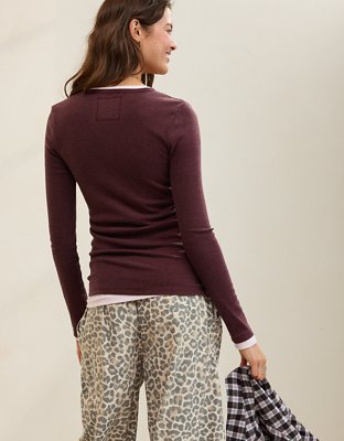 Aerie Essential Henley Layering T-Shirt