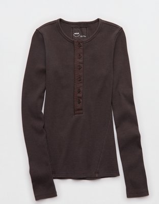 Aerie Essential Henley Layering T-Shirt