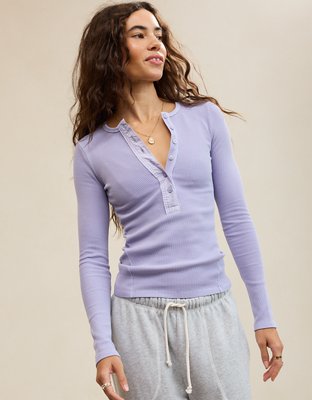 Aerie Essential Henley Layering T-Shirt