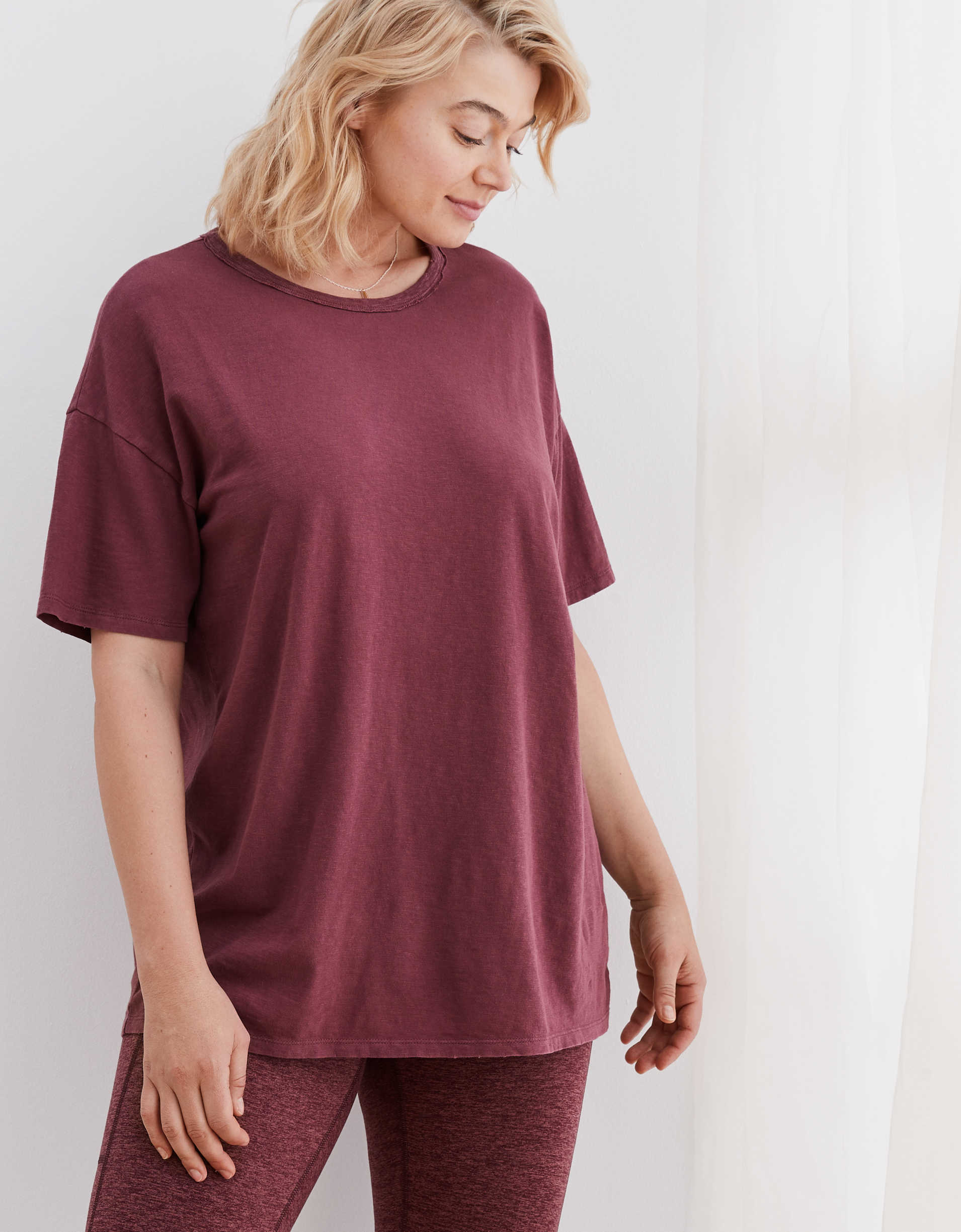 Aerie Boyfriend Distressed Oversized T-Shirt