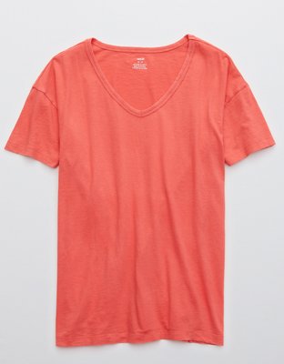 Женские футболки Aerie Distressed V-Neck Boyfriend T-Shirt — фото 3