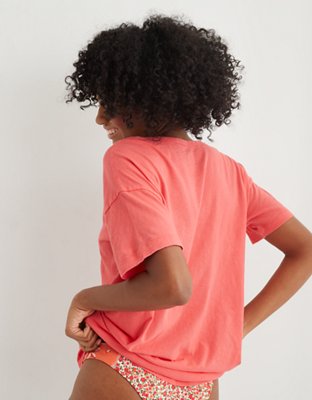 Женские футболки Aerie Distressed V-Neck Boyfriend T-Shirt — фото 2