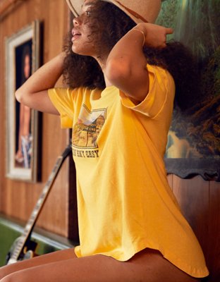 Aerie Distressed Boyfriend T-Shirt