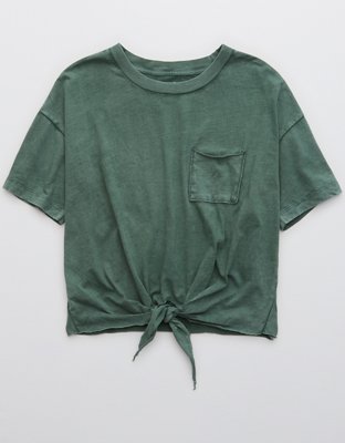 Aerie Distressed VNeck Boyfriend TShirt